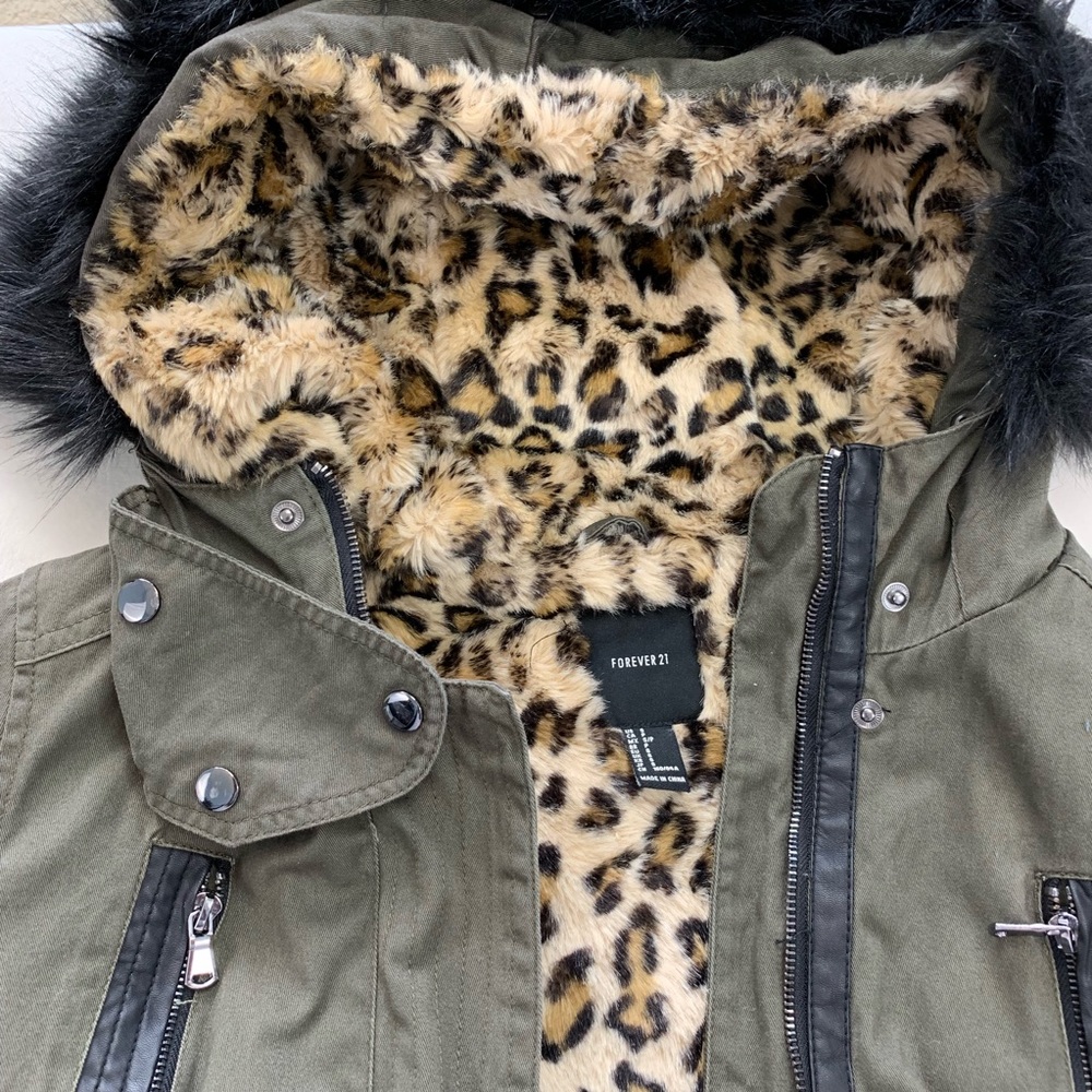 Forever21 Hooded Long Coat - Picture 4 of 8